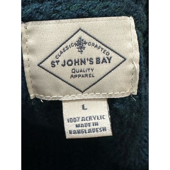 St. John’s Bay green long sleeves button cardigan sweater size Large - Picture 3 of 10